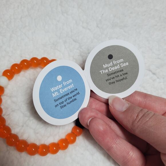 Lokai Bracelet Size Large NWT Orange with Black Bead Nami Collaboration - Picture 7 of 11